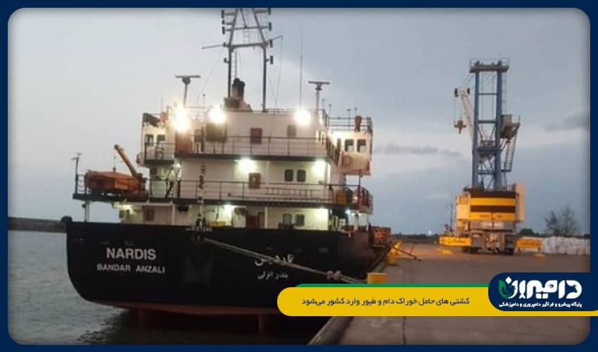 کشتی های حامل خوراک دام و طیور وارد کشور می‌شود