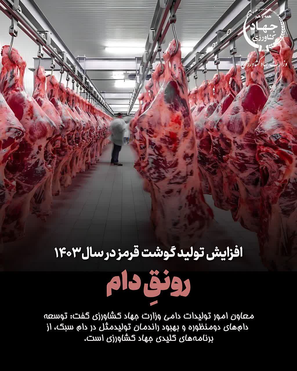 تأمین نیاز گوشت و مرغ در آستانه ماه رمضان/ تولید گوشت قرمز افزایش یافته است